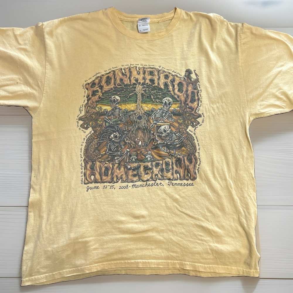 2008 BONNAROO FESTIVAL CONCERT T-Shirt XL music rock folk homegrown